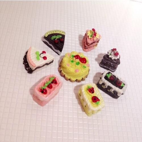 8 Mixed Cream Cakes Food Dolls House Miniature Bakery Shop Accessory 12th Scale