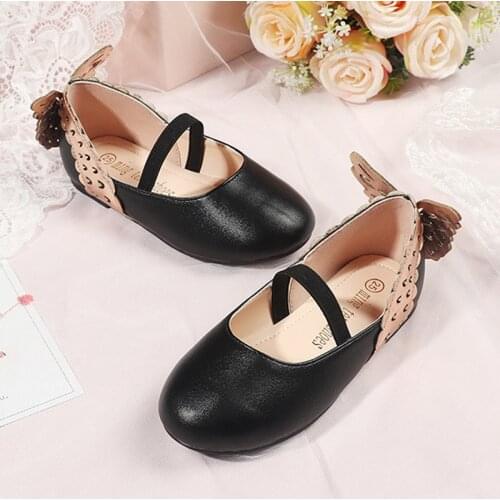 Toddler Girls Back To School Performance Shoes Ballet Flats Butterfly Flower Girl Leather Halloween Black Gold Christmas 3t 4y