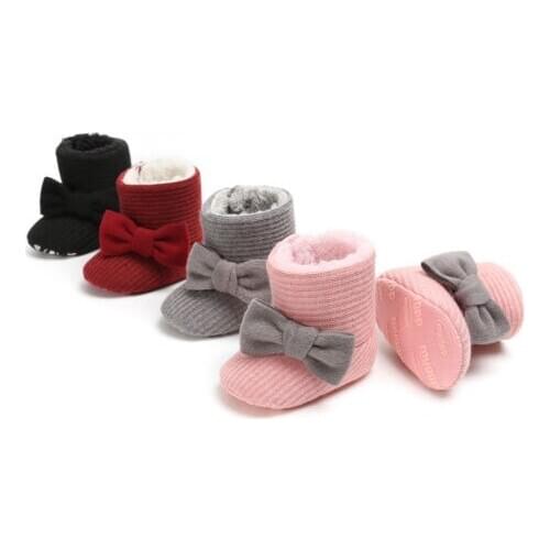 Baby Girl Boy Velvet Snow Boots Winter Half Boots Infant Kids New Soft Bottom Shoes