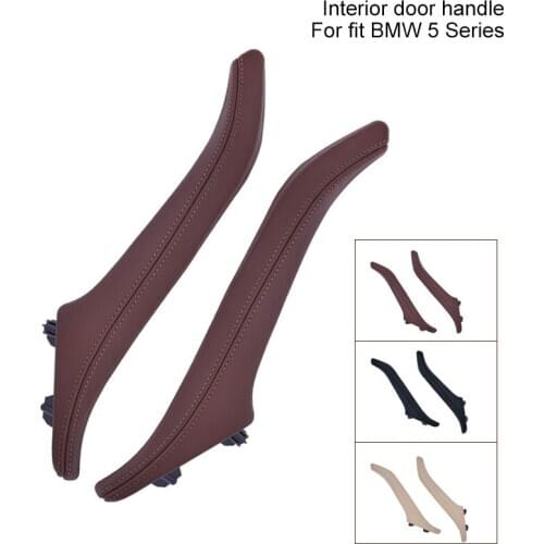 For BMW 5 Series Leather Inner Door Handle Front Left Right Handle Panel Pull Trim For F10 F11 F18 2010-2017 520 523 525 528 530