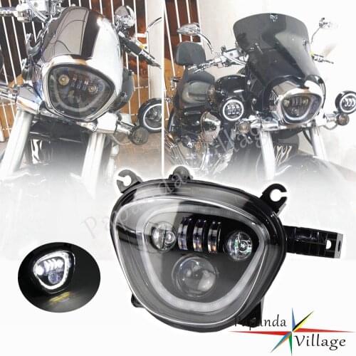 Motorcycle LED Headlight 6500K 110W Daylight Running Light DRL Hi/Lo Beam Headlamp for Suzuki Boulevard M109R VZR1800 M90 06-19