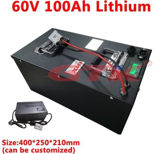 Gtk high quality lithium battery 60v 100Ah Li-ion battery pack with BMS for 6000w forklift AGV UPS EV motor+10A charger