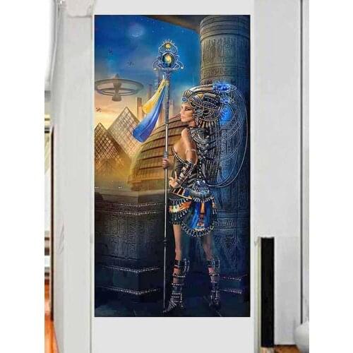 Full Square Round Diamond Embroidery Indian woman warrior 5D Diy Diamond Painting Cross Stitch Diamond Mosaic Decor Home Art I32