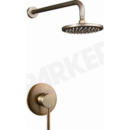 Brass Rose Gold Shower Faucets 10" Rainfall Shower Head Bathroom Shower System Diverter 2 Ways Thermostatic Valve Shower Set