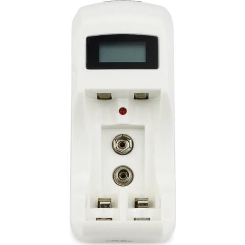 MELASTA 3 in 1 Super Quick 2 Slots Battery Charger with Smart LCD Display for AA/AAA/ 9V/Ni-MH /Ni-CD Rechargeable Batteries