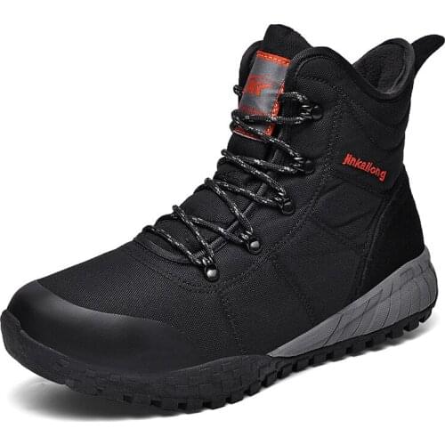 Mens Shoes Warm Ski Boots Outdoor Hiking Shoes Hiking Low-cut Wear-resistant Lightweight Plus Velvet Thick Mens Boots