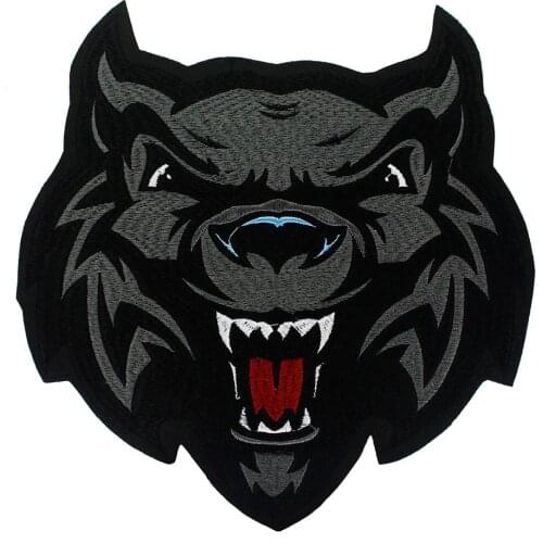 Wolf Patches for T-shirt Bags Jeans Iron on Embroidery Badges Clothes Appliques Stickers DIY Craft