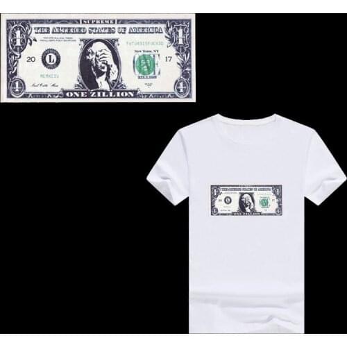 USD Dollar Patches Iron-on Transfers for Clothing DIY T-shirt Heat Transfer Vinyl Applique Thermal Press Stickers on Clothes