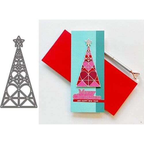 Christmas Tree Metal Cutting Dies for Scrapbooking Handmade Mold Cut Stencil New 2021 DIY Card Make Mould Model Craft Decoration