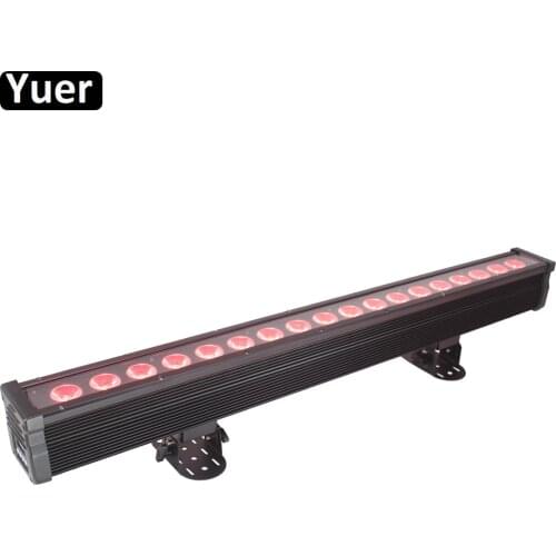 New IP65 18X18W RGBWA-UV LED 6IN1Waterproof Wall Washer Light DMX512 LED Bar Light DJ Disco Party Wedding Stage Wash Wall Lights