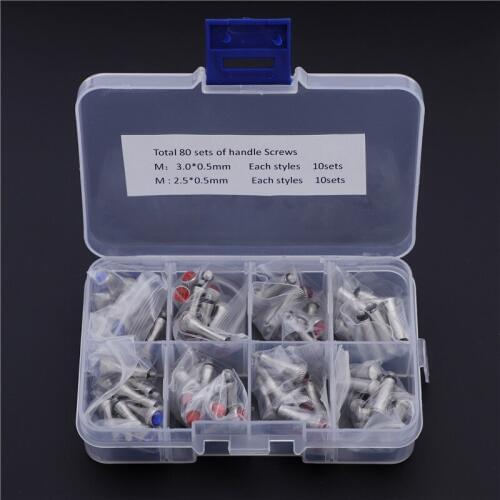 New 80pcs/box Gemstone Scissor Handle Finger tail 2.5/3.0mm 2 sizes 4colors Removable Finger Rest Scissors Tang Tail