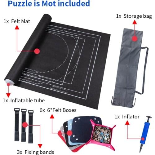 Jigsaw Mat Jigsaw Roll Felt Mat Game Mat Jigsaw Blanket 1000 Pieces 1500 Pieces 2000 Pieces Jigsaw Accessories Portable Travel S