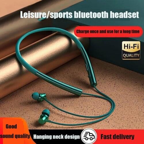 Suitable for mobile phone wireless bluetooth headset hanging neck sports running, long battery life, standby high power magnetic