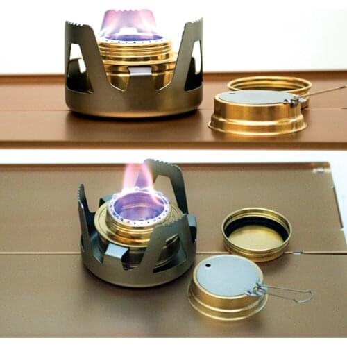 Portable Camping Stove Outdoor Hiking Picnic Cooking Stove Aluminum Alloy Alcohol Burner Camping Cookware Furnace