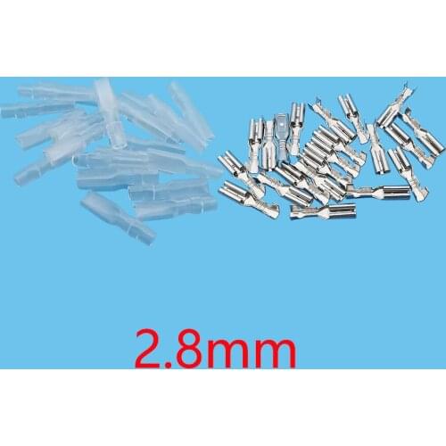 20Pair 2.8mm Quick Splice Spade Crimp Terminals Wire Connector with Insulating Sleeve
