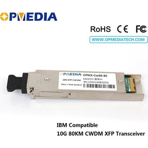 IBM compatible, 10GEBASE CWDM XFP transceiver, 80km 1470~1610nm, duplex LC connector,DDM function