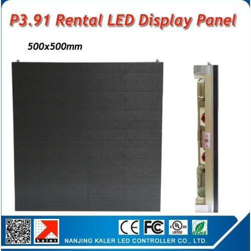 TEEHO Indoor led video panel 500x500mm P3.91mm 0.25sqaure meter display wall rental cool golden led display panel