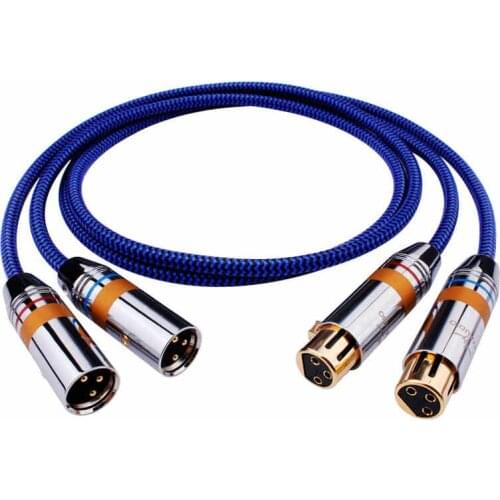 Y-050 G2 HIFI 6N Single Crystal Copper Conductor 24K Gold Plated XLR Plug Audio Cable