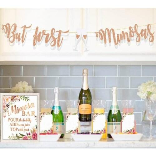 Gold Bachelor Decoration Banner Mimosas Party Prom Venue Hen Party Supplies Wedding Bride To Be Pull Flag