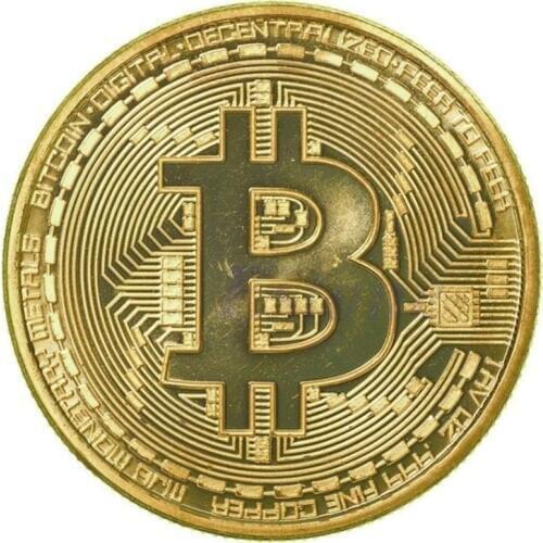 1 x RARE Gold Plated 1oz Bitcoin Coin Collectible Gift BTC Coin Art Collection Non Currency Coin