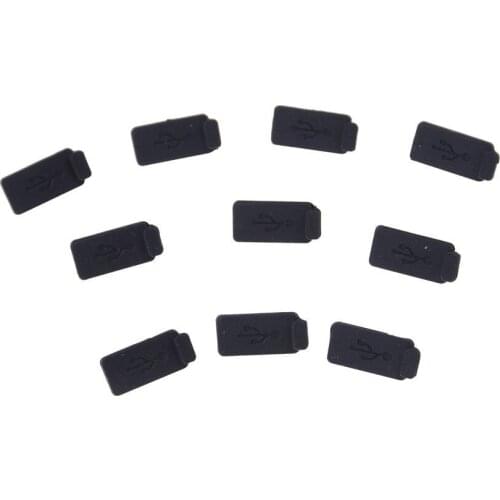 10pcs Durable Black PC Rubber USB 2.0 3.0 interface Prevent rust dust plug Laptop Soft Dust Cap USB Plug Cover Stopper