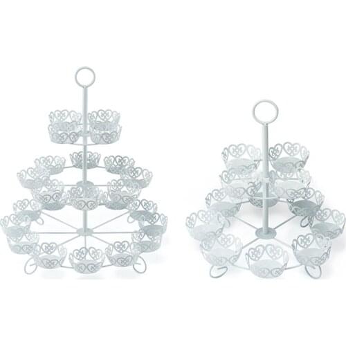 12/24 PCS Cupcake Display Stands Wedding Party Table Decoration Food Cake Stands Cupcakes Display Rack for Kids Birthday Party