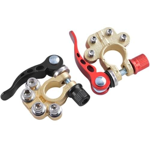 2pcs Car Battery Terminal Connector Clips Cable Post Quick Release Clamp Auto Battery Disconnect Connector Removal Clip Tool