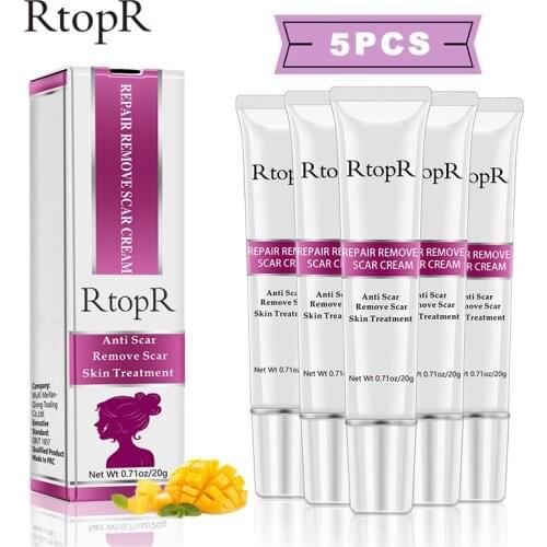 5pcs RtopR Repair Removes Scar Cream Care Improves Skin Deep Repair Skin Removes Scars Whitening Skin Firming Skin Lifting Gloss