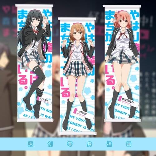 Anime My youth romantic comedy is wrong as I expected Peach Skin Velvet Rectangle Flat Wall Scroll Painting Poster Print