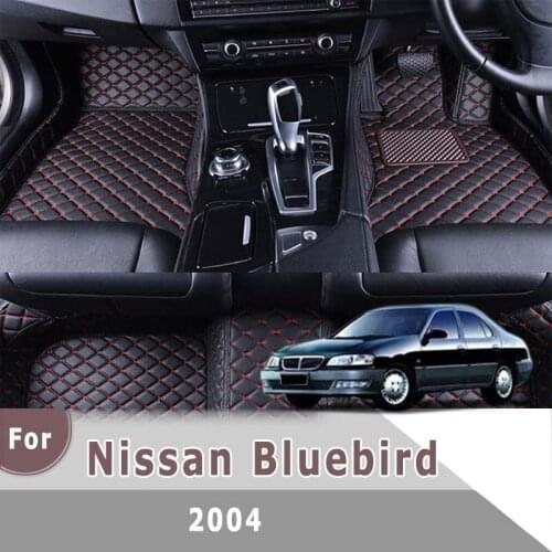 RHD Carpets Car Floor Mats For Nissan Bluebird 2004 Styling Artificial Leather Custom Accessories Decoration Covers Pedals