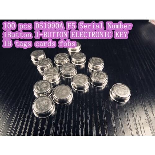 Free shipping!100 pcs Dallas DS1990A DS1990 F5 Serial Number iButton I-Button electronic key IB tag cards fobs
