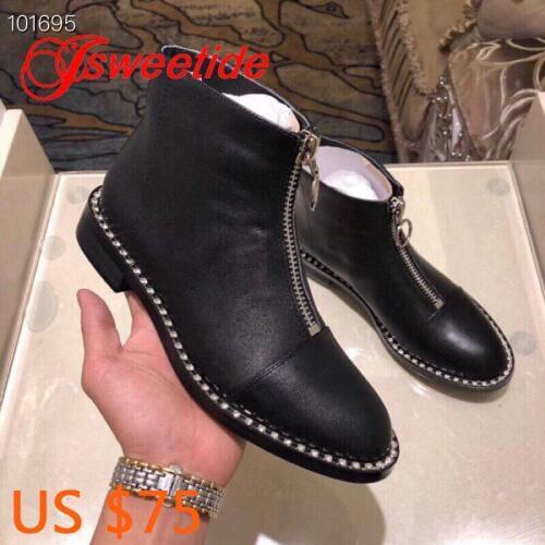 Punk Booties winter boots Flat Heel Black Ankle Boots Cut Out Woman Boots Motorcycle Brand Designers Round Toe Autumn Shoes