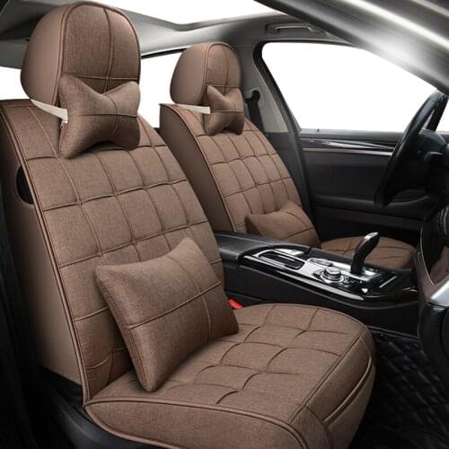 FeKoFeKo Universal Flax Car Seat covers Set for lada granta subaru forester haval h2 h3 nissan patrol y61 kia rio 3/4 auto