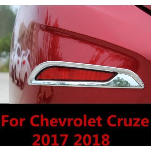 For Chevrolet Cruze 2017 2018 Car Rear Fog Light Cover Trim Strip ABS Chrome Frame Lamps Car-styling Strips Exterior decoration