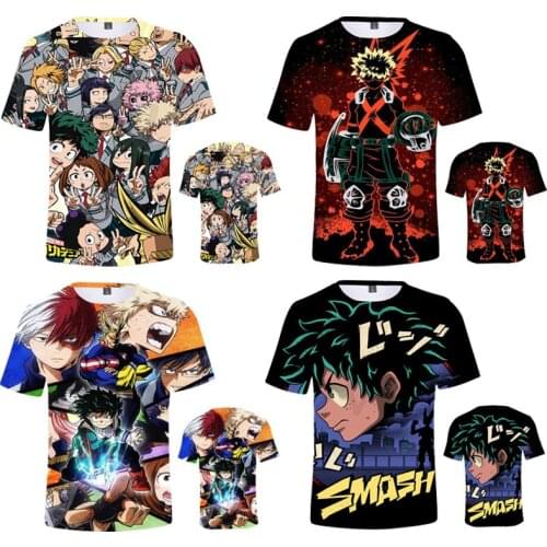 My Hero Academia 3D Printed t-shirt Spring/Summer Short Sleeve Izuku Midoriya tshirt Harajuku For Adult And Kids Casual Tees Top