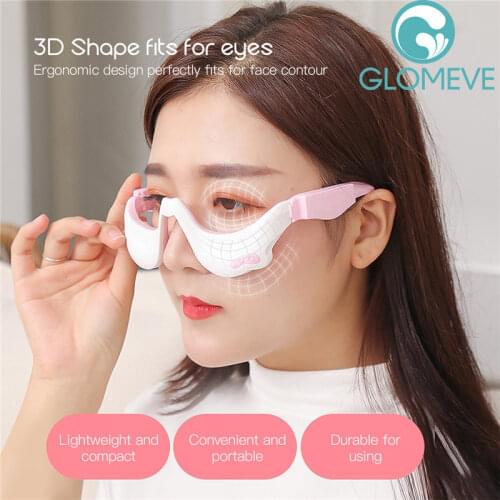 Eye Relax Massager 3D EMS Microcurrent Pulse Heating Therapy Acupressure Fatigue Relief Blood Circulation Wrinkle Reduction