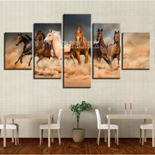 Hot 25 styles 5 spell combination animal diamond painting running horse full square / round drill 3D diamond embroidery