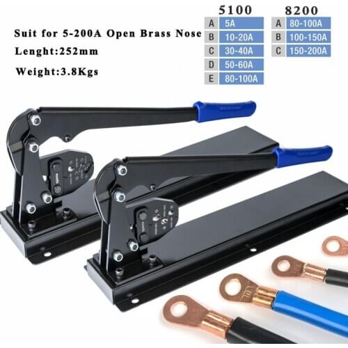 IWS-5100D Desktop OT Open Brass Nose Line Pressing Pliers Crimpling Pliers Cooper Nose Suit for 5-200A Wire Crimpls Tools Pliers
