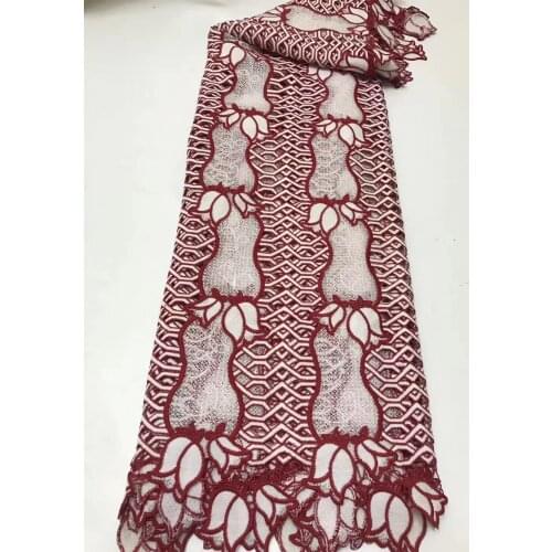Lace Fabric Guipure Lace Lace African Lace 2021 New Nigeria Lace Fabric Water Soluble Umbilical Cord Lace Evening Dress FJ4485