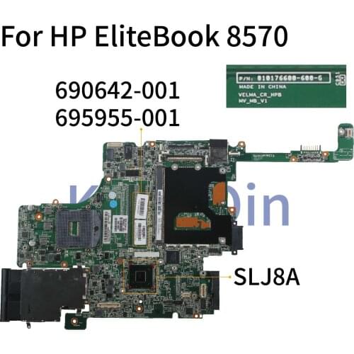 KoCoQin Laptop motherboard For HP EliteBook 8570W QM77 2RAM Mainboard 690642-001 690642-501 010176600-600-G SLJ8A