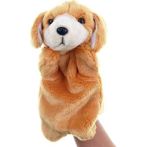 Cute Dog Puppy Animal Plush Hand Puppet Doll Pretend Play Parent Child Interactive Toy Gift Soft Comfortable to Wear