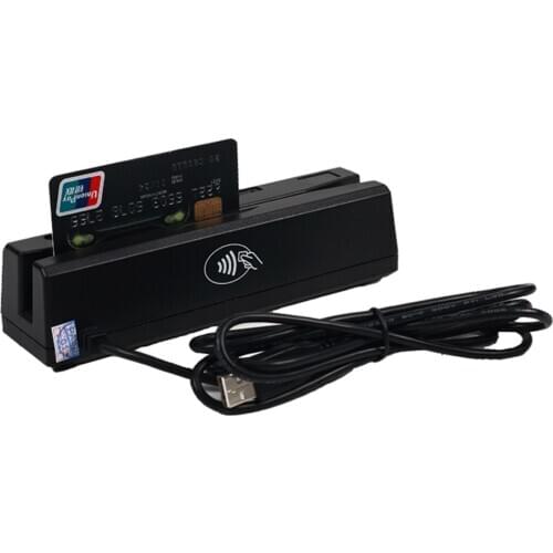 Mobile Card Reader Contact IC+NFC+MSR Track 1 2 3 Mifare RFID 13.56MHz For POS Machine HCC110