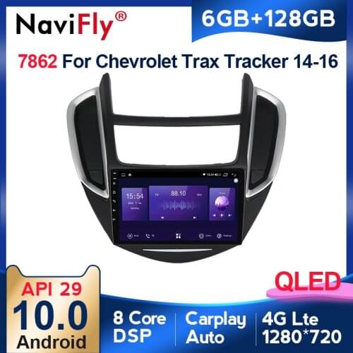 6G +128G Android 10 QLED 4G LTE For Chevrolet Trax Tracker 2014-2016 2din 9 Inch WIFI Stereo Multimedia Player Head Unit DVD BT