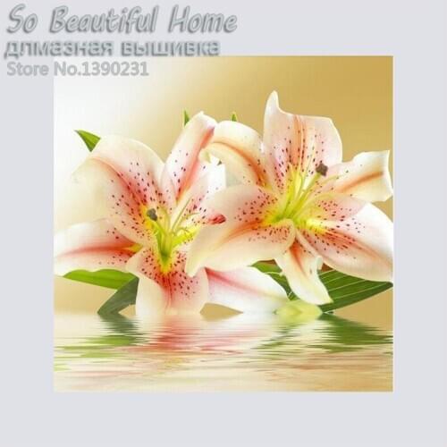 2016 HOT needlework Diy diamond painting kit diamond cross stitch plants embroidery very beauty flowers paintingSH6111