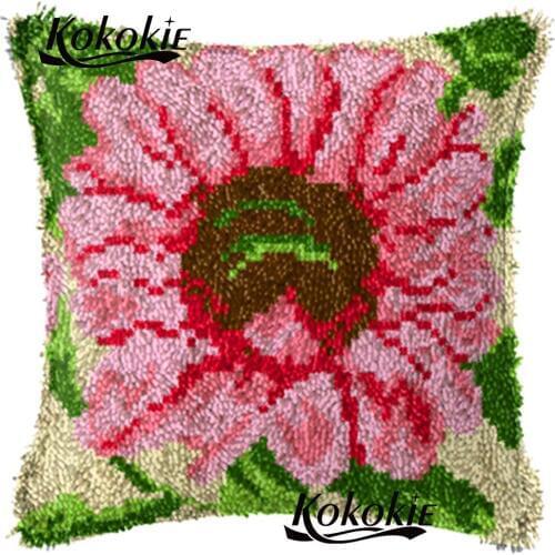 Cross-stitch Needlework Patchwork Pillowcase 3d embroidery thread latch hook kits cushion blanket diy rug printed pillow kits