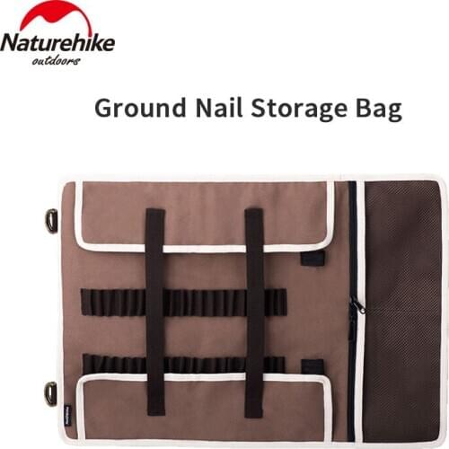 Naturehike Camping Ground Nail Storage Bag 16/20 Root Capacity Ultralight Portable Hang Bag Pocket Tool Bag Tent Accessories