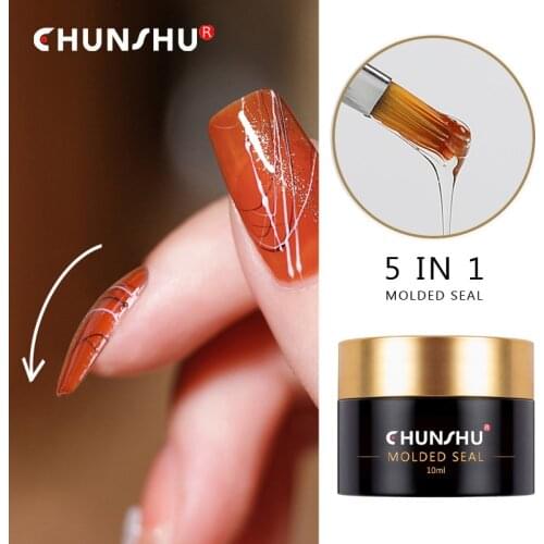 New 5 IN 1 Functional Model Sealing Layer Semi Permanant UV Gel Nail Polish Base And Top Coat Hard Primer Nails Art Manicure DIY