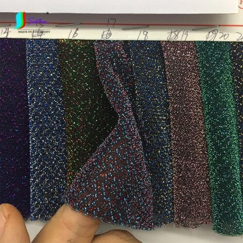 Wholesale Price 2 Meters Clothes Box Head Decorate Dance Dress Material Colorful Glitter Powder Purl Fabric A0282L