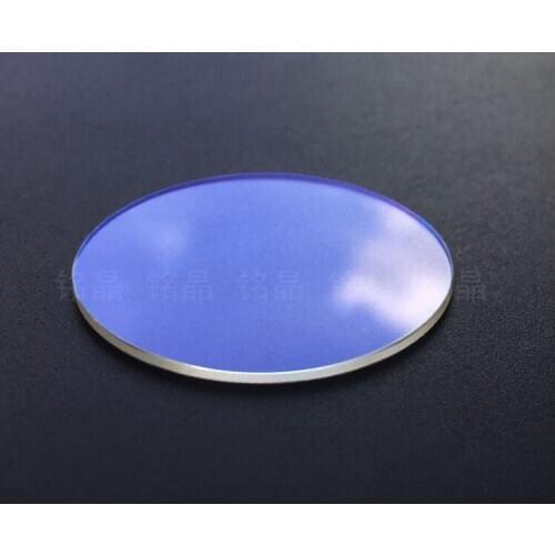 1.0/1.2mm Thick Blue AR Coating Flat Round Sapphire