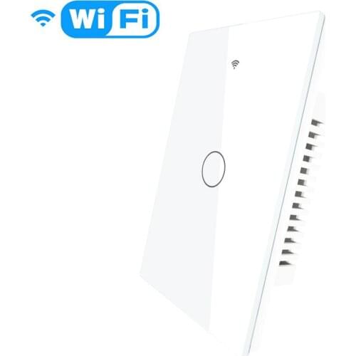 APP voice control touch switch WiFi+RF zero fire white 1 smart wall bedside switch